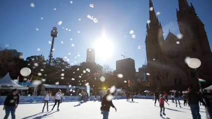Sydney winter festival st marys cathedral ice skating