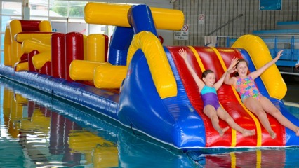 Des renford leisure centure school holiday giant inflatable eastern suburbs swimming pools sydney kids learn to swim aquatic centre randwick easter