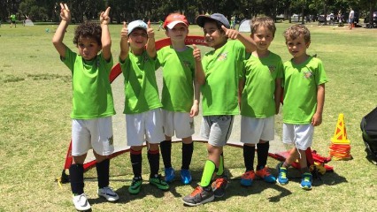 Kickeroos soccer camp happy boys school holidays