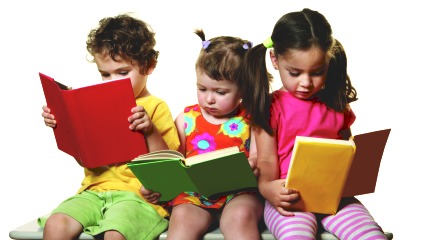 Kids at library