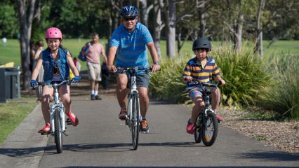 Sydney olympic park bike riding