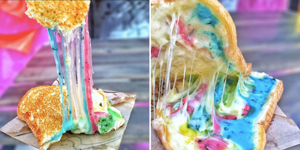 rainbow grilled cheese