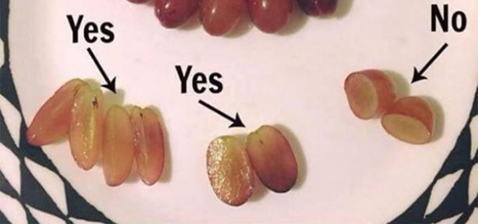 The Right Way To Cut Grapes For Kids