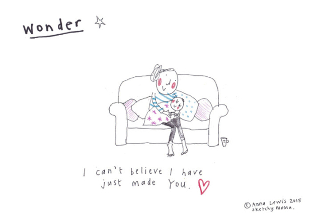 Woman illustrates what it's like to be a mother Anna Lewis Sketchy Muma