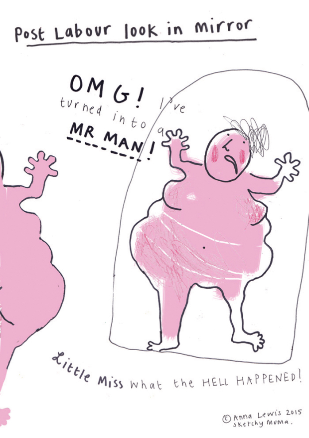 Woman illustrates what it's like to be a mother Anna Lewis Sketchy Muma