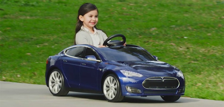 little girl sports car