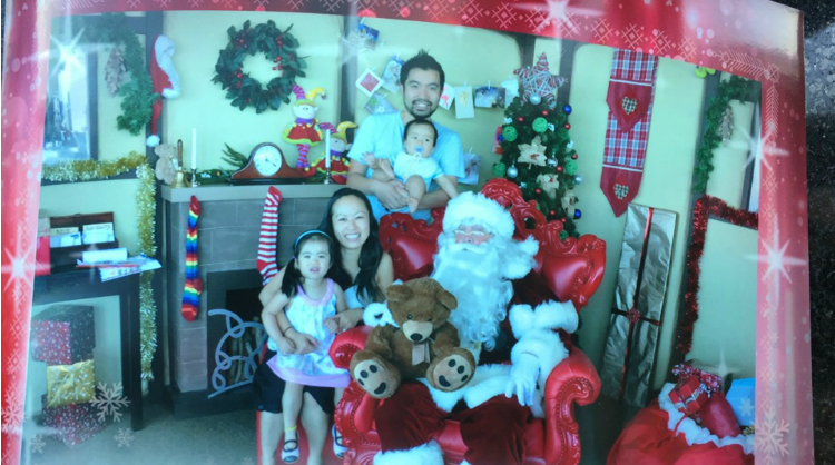 family photo with santa
