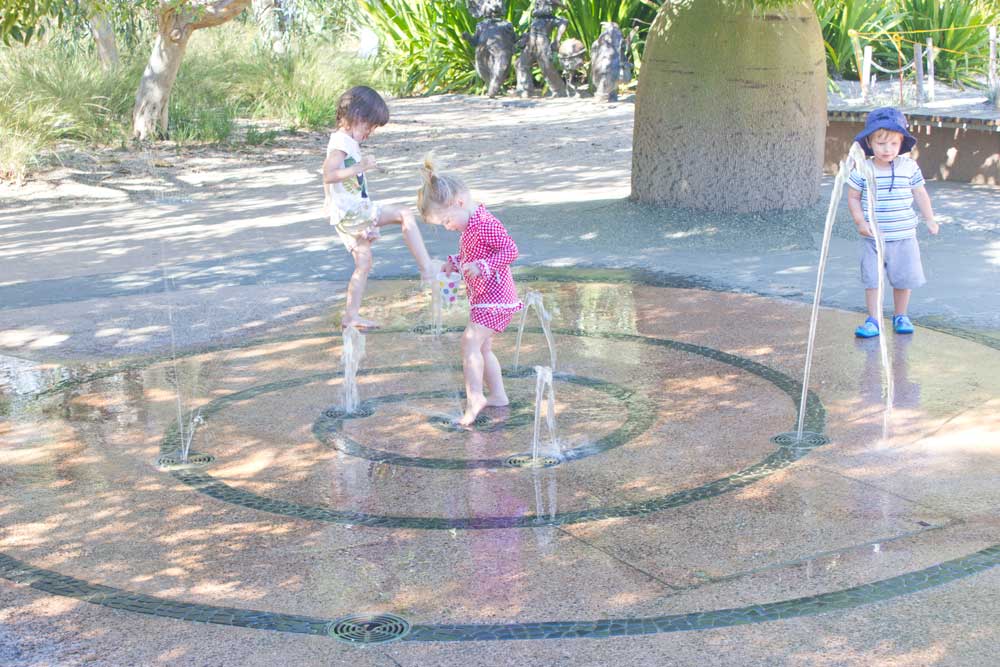 Six of the Best Water Splash Parks in Melbourne | Ian Potter Children's Garden, Melbourne Botanic Gardens